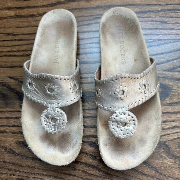 Jack Rogers Shoes - Jack Rogers Flat Sandals - platinum - size 8.5